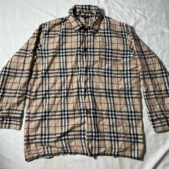 Burberry Other - BURBERRY CHECK PLAID PAJAMA TOP SHIRT SLEEPWEAR Size L
